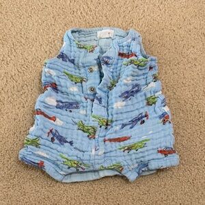 Angel Dear Blue Airplane One Piece